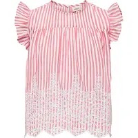 Kids Only Topp - Broderi - KogBondi - Barbados Cherry/Cloud Danc - - 13 år (158) - Singlet