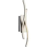 LINDBY LED-vegglampe Safia, 45 cm, nikkelfarget, metall