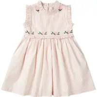 Copenhagen Colors Kjole - Dusty Rose/Cream - - 4 år (104) - Kjole