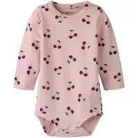 Name it Body I/e - NbfFiora - Violet Ice/Kirsebær - - 2 år (92) - Langermet Body