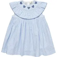 Copenhagen Colors Kjole - Sky Blue/Cream - - 6 år (116) - Kjole