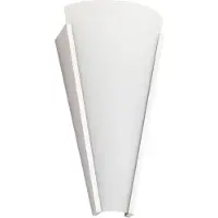 LINDBY vegglampe Magnus, hvit, glass, høyde 31 cm, E14
