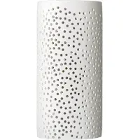 LINDBY Hullmønstervegglampe Jiru av hvit gips