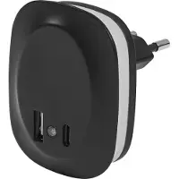 Osram LED-stikkontaktnattlampe LUNETTA EDGE, svart Sensor