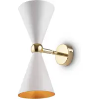 Maytoni vegglampe Vesper, hvit/gull, 2 lyskilder, metall