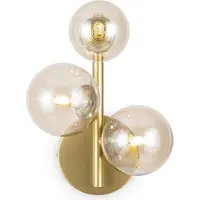 Maytoni vegglampe Dallas, gull/klar 3 lyskilder i glass høyde 25,5 cm