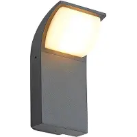 LUCANDE utendørs LED-vegglampe Tinna, 20 cm, antrasitt, IP65