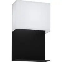 Eglo LED-vegglampe Galdakao med tekstil, svart/hvit