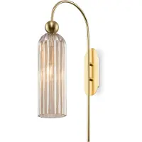 Maytoni Antic vegglampe, konjakk-farget, glass
