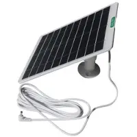 Mtp Products 5.3W/5V solcellepanel for utendørs kameraer og dørklokker - hvit