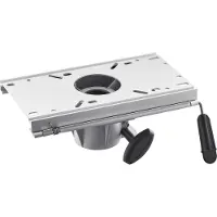 Vevor båtsetepidestal, justering forover og bakover, båtsetebase i aluminiumslegering med glideskinne, 5-tommers glidende vandring, vanntett og rustbestandig, passer til 2-7/8 tommers diameter pidesta
