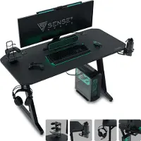 Sense7 Nomad Classic gamingbord 100 x 50 cm, svart