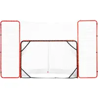 Vevor Hockeymål med stopp og mål, utendørs, stålhockeynett, 182,9 cm