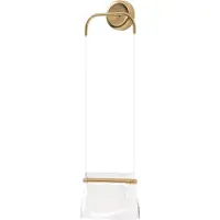 Maytoni LED-vegglampe Cabaret, messing/klar, metall/glass