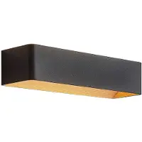 Arcchio LED-vegglampe Karam, 37 cm, svart, metall, opp/ned