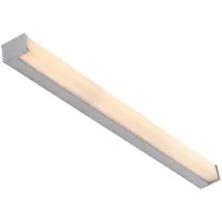 LINDBY LED-baderomslampe Klea, 90 cm, krom, metall, IP44
