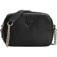 GUESS for woman. HWZG9672140 Mini shoulder bag Noelle saffiano black (OSFA), Casual, Party, Polyurethane