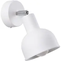 Sollux Vegglampe Elba, hvit, metall, Ø 19 cm, E27