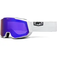 100% SNOWCRAFT XL goggles White HiPER Violet Mirror
