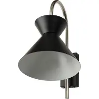 Osram vegglampe Decor Waist, stål, svart, E27, stikkontakt