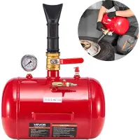 Vevor luftdekkperleblåser, 5 gallon / 18,9 l, kraftig dekkperleblåserverktøy, 87–116 psi driftstrykk, luftavtrekker for setepumpe for pickup, lastebil, ATV, jeep, varebil, plentraktor, bobil, rød