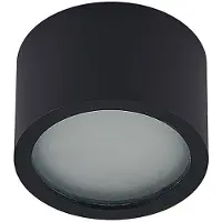 Arcchio downlight Nieva, GX53, svart, rund, Ø 10cm, metall