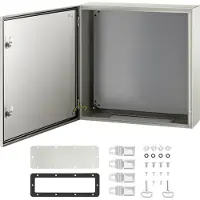 Vevor NEMA stålskap, 60x60x20 cm NEMA 4X stål koblingsboks, IP66 vanntett og støvtett, utendørs/innendørs elektrisk koblingsboks, med monteringsplate
