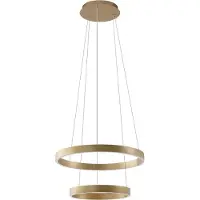 LUCANDE Smart LED-hengelampe Yonam, gull, 2 lyskilder, Tuya