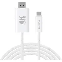 4smarts - Adapterkabel - 24 pin USB-C hann til HDMI hann - 2 m - hvit - 4K 60Hz støtte