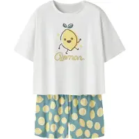 Name it Pysjamas - 2 Deler - Noos - NkmNightset - Lemon - Manera - - 7-8 år (122-128) - 2-delt nattøy