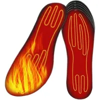 INF Oppvarmede innleggssåler med temperaturkontroll Black 40-46