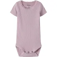 Name it Body k/e - Rib - Noos - NbfKab - Duftende Lilac - - 68 - Kortermet body