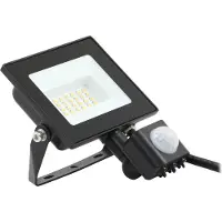 PRIOS Maikel utendørs LED-spot, 20W, 1500lm, metall, sensor
