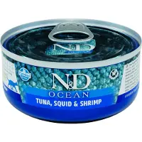 Farmina N&d Ocean Våtfor Til Katt Med Tunfisk Blekksprut Og Reker 24x70g