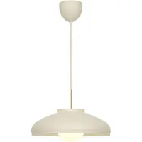 DFTP Pendellampe Latif, beige, Ø 40 cm, messing