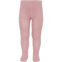 Condor Strømpebukser - Rib - Pale Pink - - 3-6 md - Strømpebukser