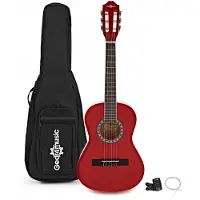 Gear4Music Junior 1/2 Klassisk Gitarpakke Rød fra