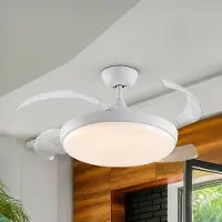 Schuller Valencia LED-takvifte Venturi hvit/klar DC, Ø 106 cm stillegående