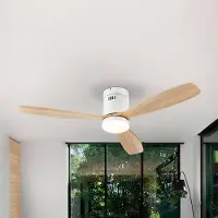 Schuller Valencia LED-takvifte Siroco, hvit/lys trefarge Ø 132 cm, stillegående