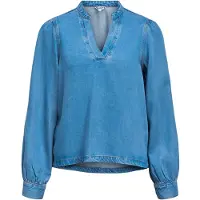 Object V-hals Denimskjorte
