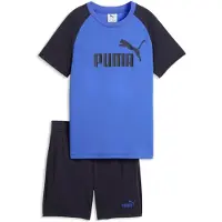 Puma Essentials No. 1 Logo Poly Tee and Shorts Set Youth, Clothing, New Navy, 11-12Y