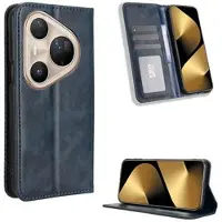 Mtp Products Huawei Pura 80 Ultra Retro Lommebok-deksel med Magnetisk Lukning - Blå