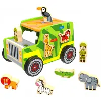 Tooky Toy Jeep Safari Bilsorterer i tre