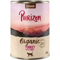 Purizon Organic 6 x 400 g - NYHET Senior kalkun med gulrot