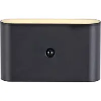 JUST LIGHT . LED-batteridrevet vegglampe Ziddy svart Sensor 3.000K