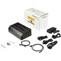 StarTech.com 4-Bay USB 3.1 til SATA-harddisk-dokkingstasjon, 10 Gbps USB-harddisk-dokkingstasjon, ekstern 2.53.5 SATA III (6 Gbps) SSDHDD-dokkingstasjon, Hot-Swap harddiskplass - doble 60 mm vifter,