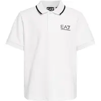 EA7 Polo - Hvit m. Svart - - 10 år (140) - Polo