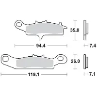 Moto-Master Kawasaki/suzuki 095411 Sintrede Bremseklosser