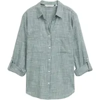 Tom Tailor With Slub Structure 1035247 Langermet Bluse