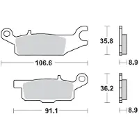 Moto-Master Yamaha 096211 Sintrede Bremseklosser
